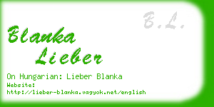 blanka lieber business card
